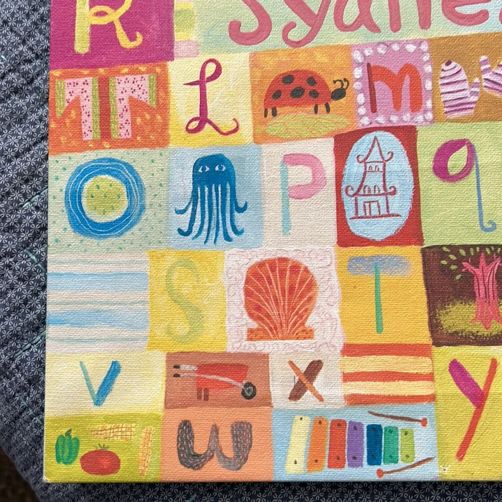 Land of Nod “S my name is Sydney” Canvas Cheerful ABCs Print